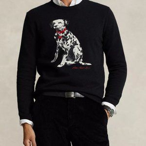 Dalmatian Intarsia-Knit Cashmere Sweater